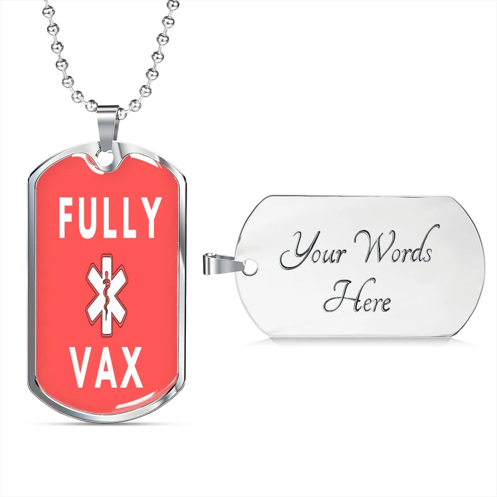 Fully Vax with Star of Life & Staff of Asclepius