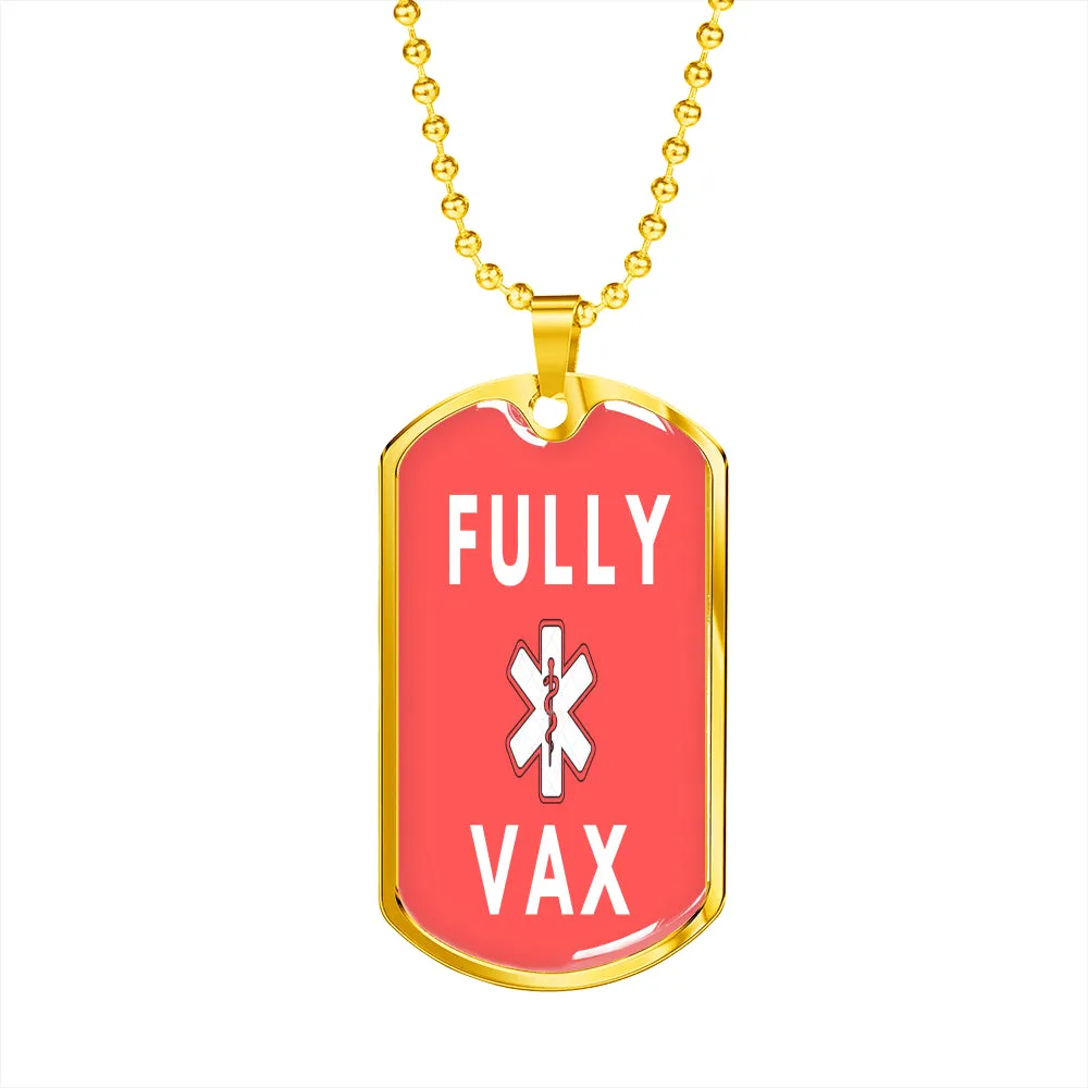 Fully Vax with Star of Life & Staff of Asclepius