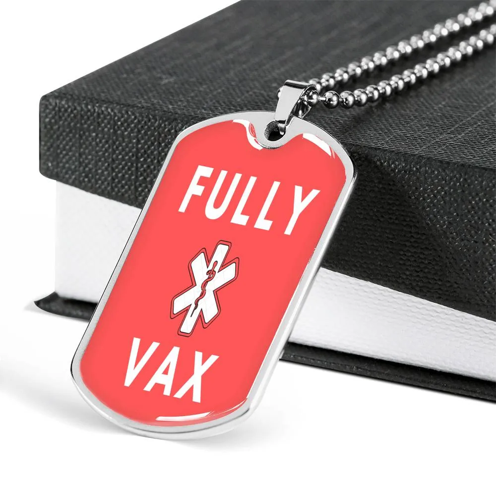 Fully Vax with Star of Life & Staff of Asclepius