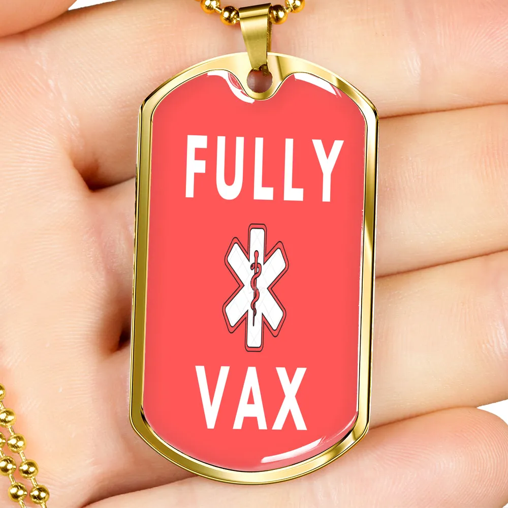 Fully Vax with Star of Life & Staff of Asclepius