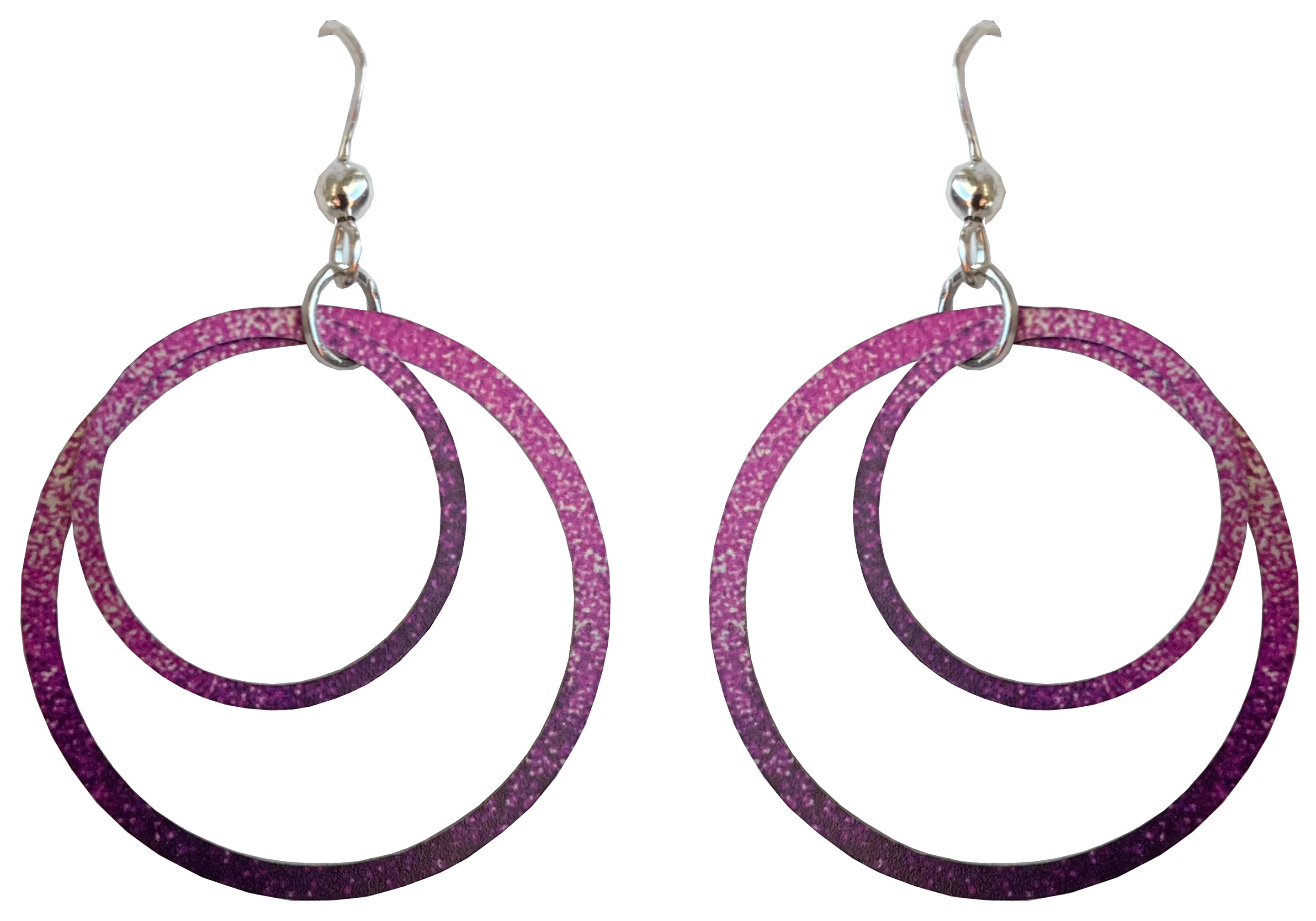 Fuschia Ombre Hoop Earrings by d'ears