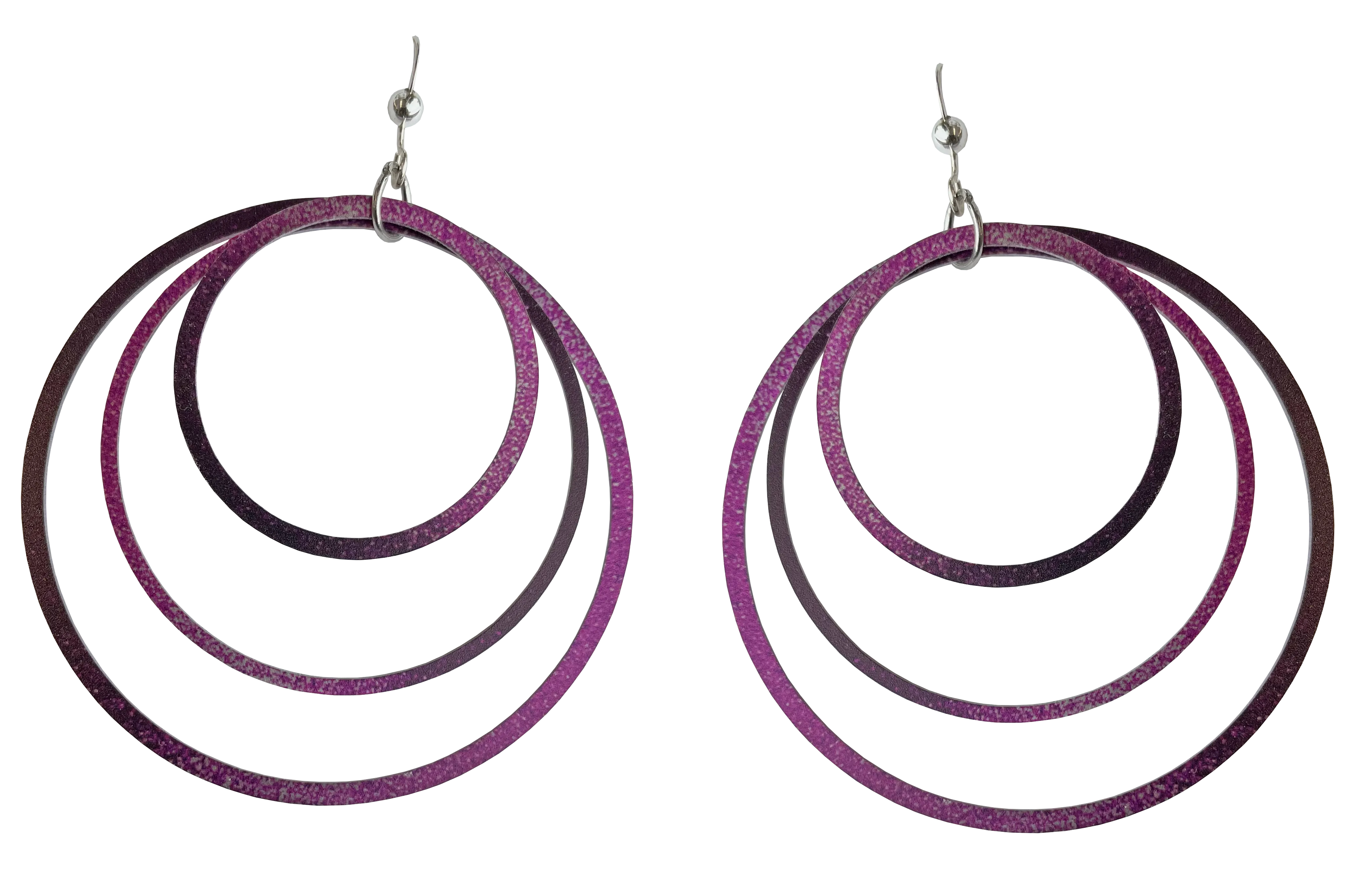 Fuschia Ombre Hoop Earrings by d'ears