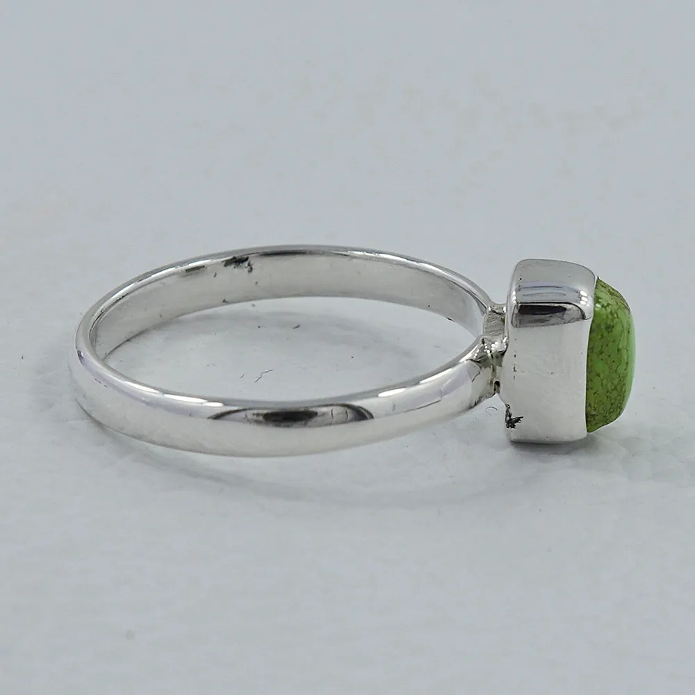 Gaspeite Gemstone Sterling Silver Ring