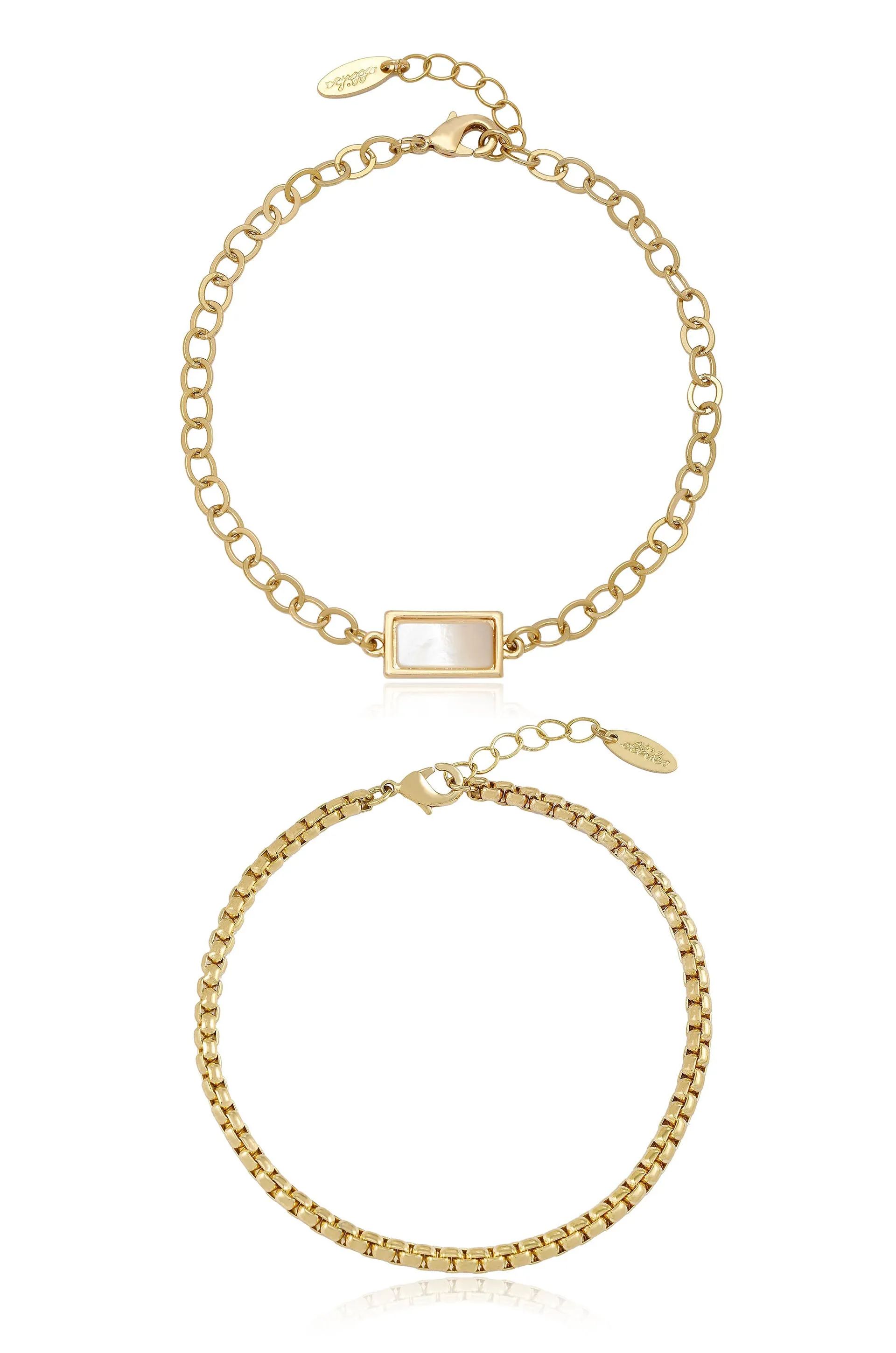 Gemini Mother of Pearl & Anklet Set of 2