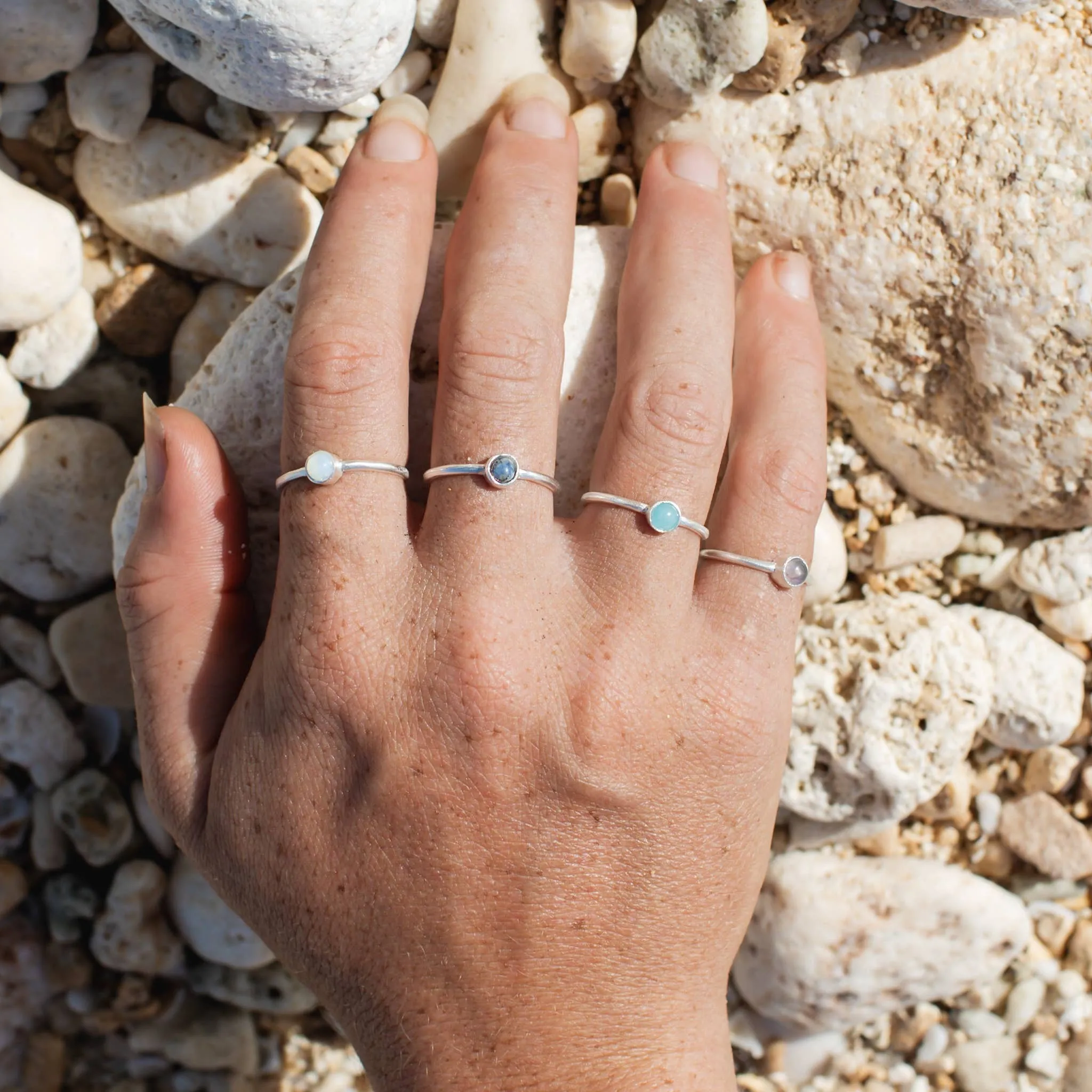 Gemstone Adjustable Ring, Gemstone Ring, Gift For Her, Boho