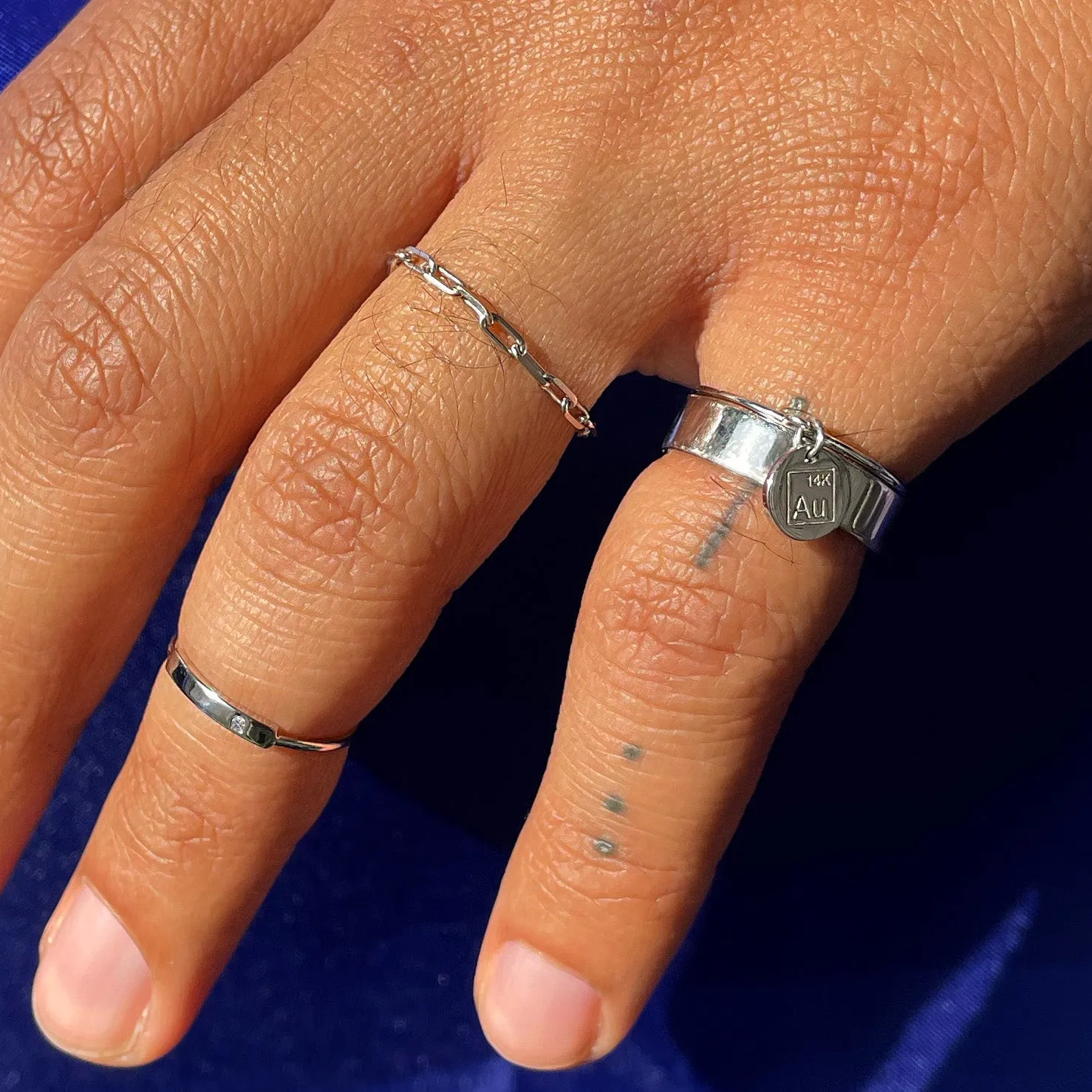 Gemstone Bar Ring