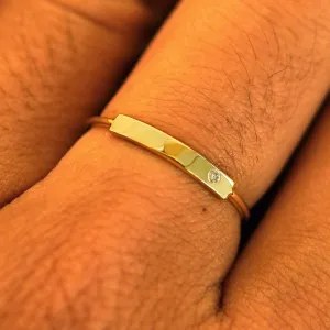 Gemstone Bar Ring