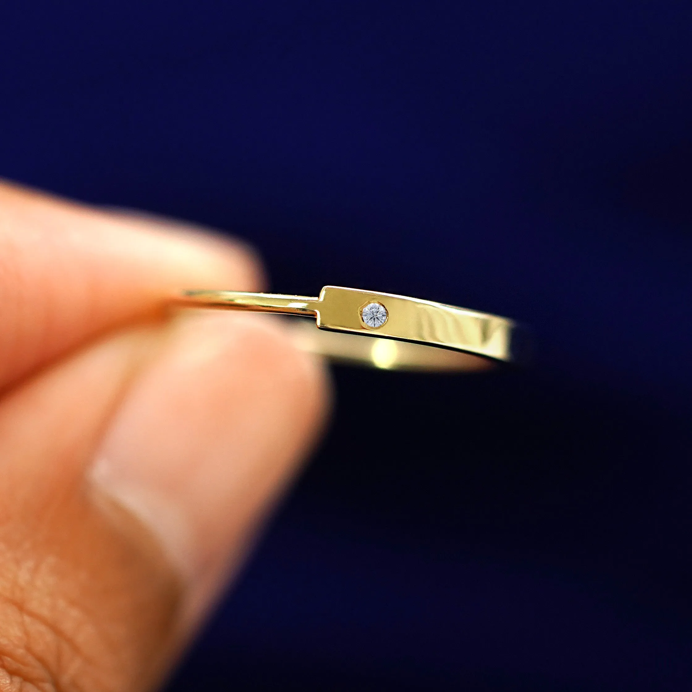 Gemstone Bar Ring