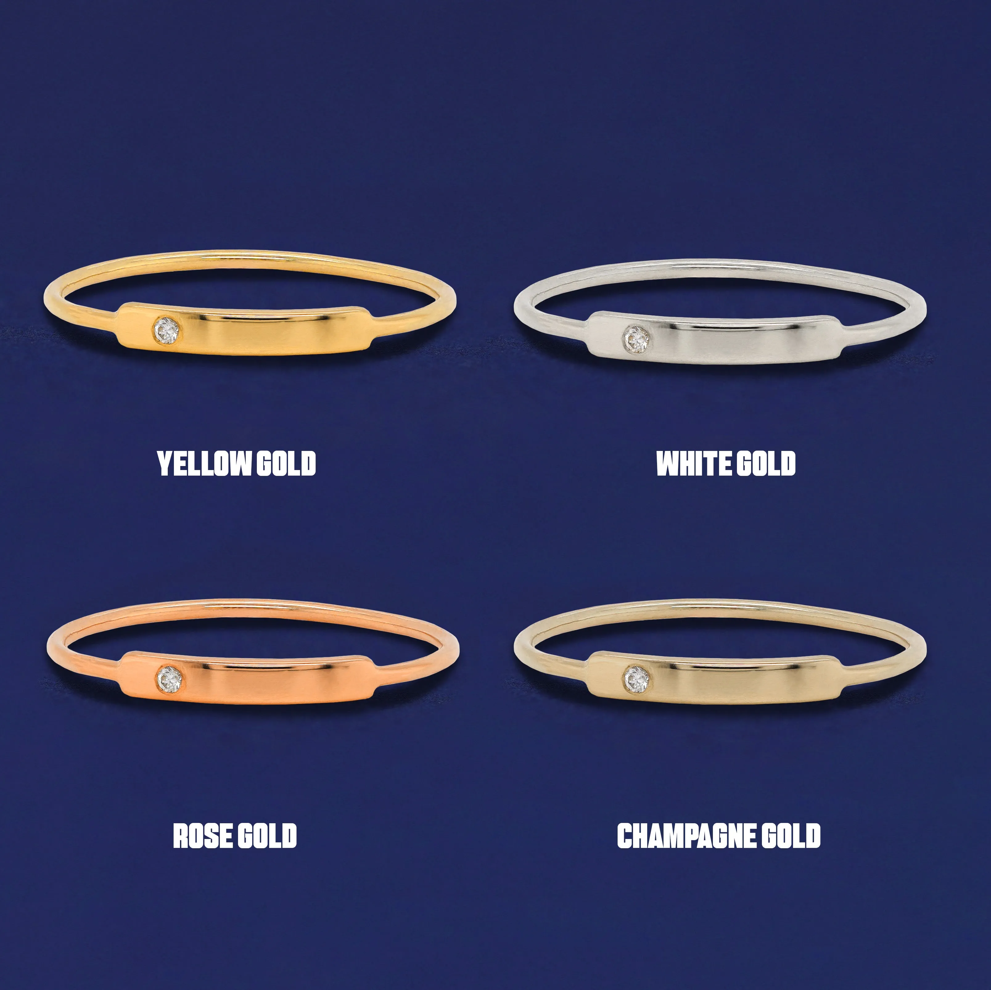 Gemstone Bar Ring