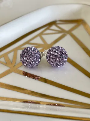 Gemstone Disco Ball Earrings