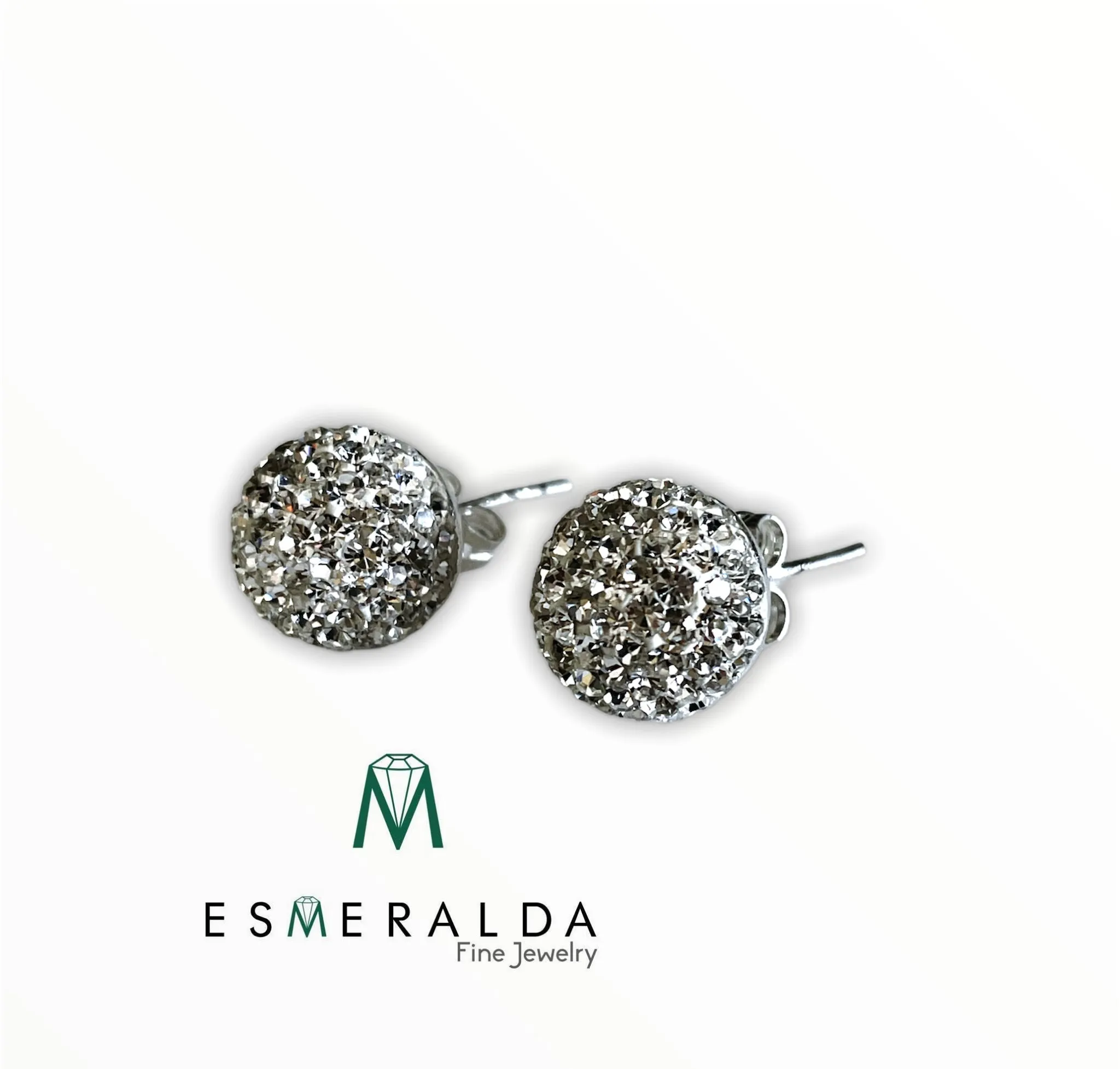 Gemstone Disco Ball Earrings