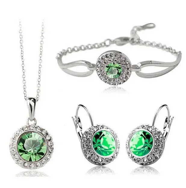 Gemstone jewelry set