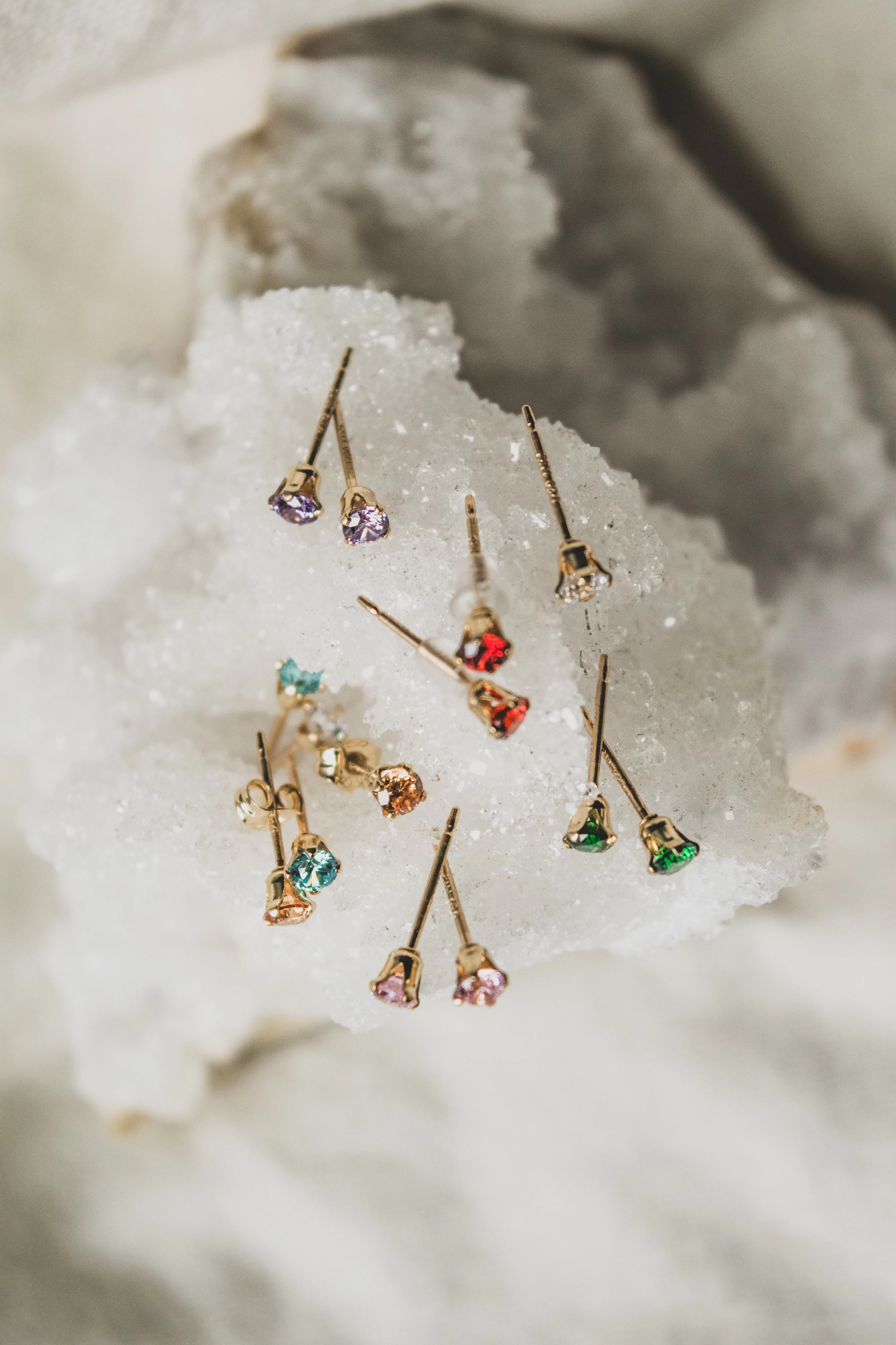 Gemstone Stud Earrings