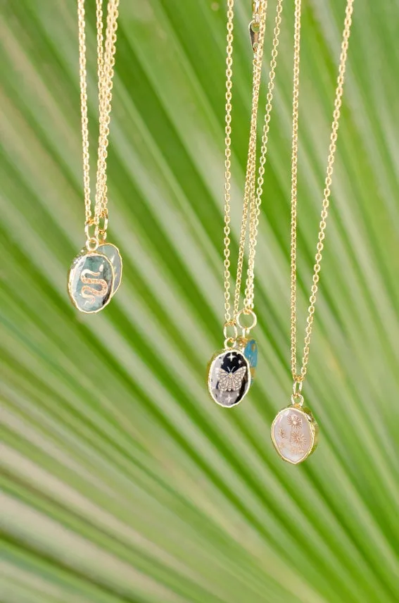 Gemstone Symbol Necklace | Jill Makes