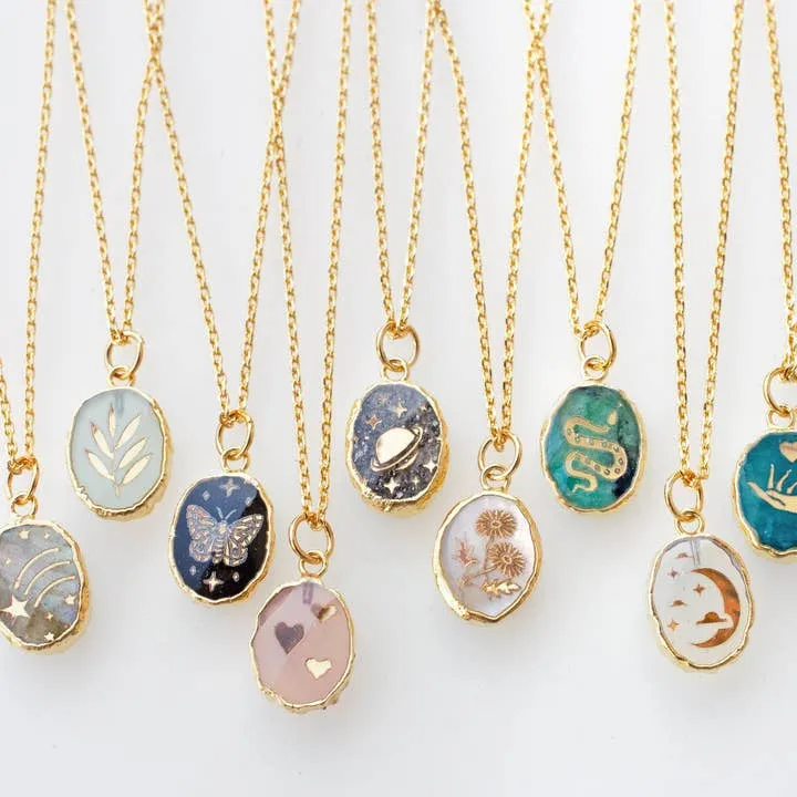 Gemstone Symbol Necklace | Jill Makes