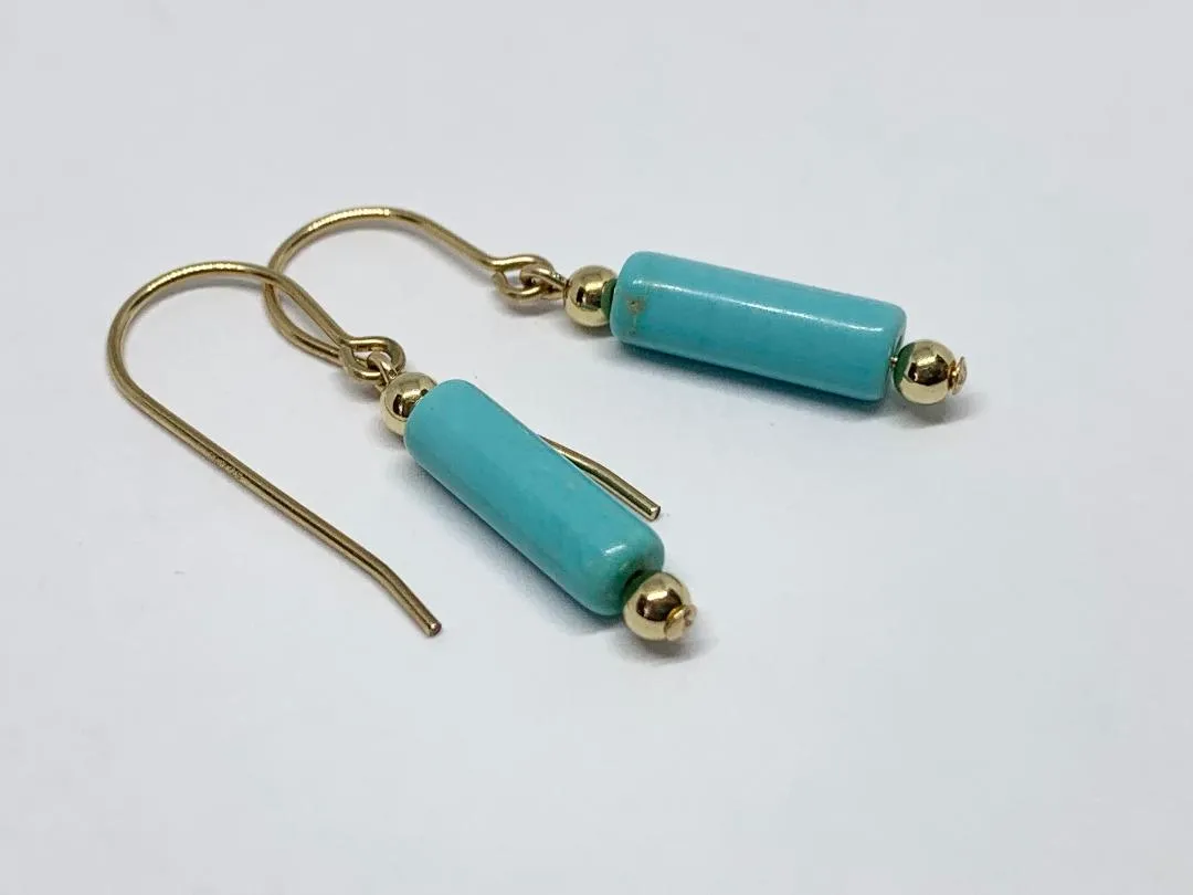 Gemstone Tube Earrings