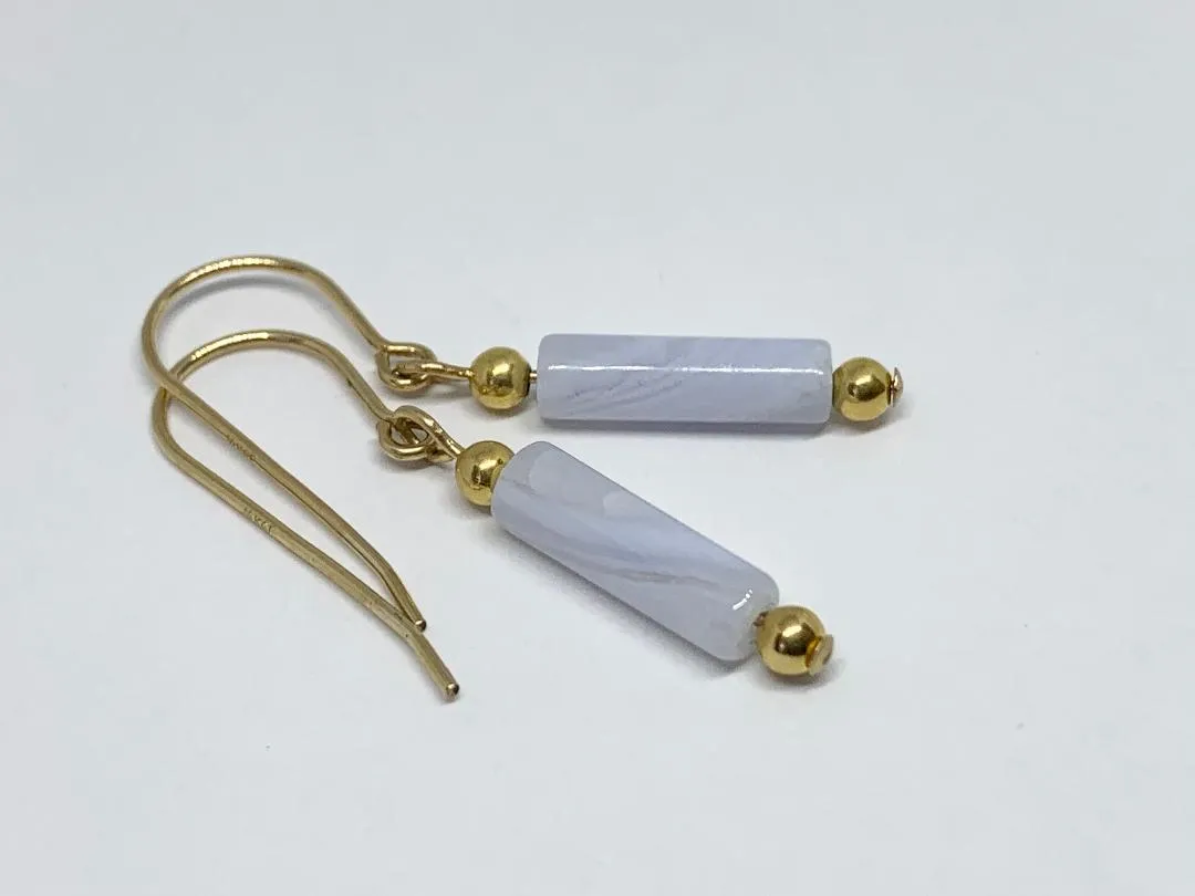 Gemstone Tube Earrings