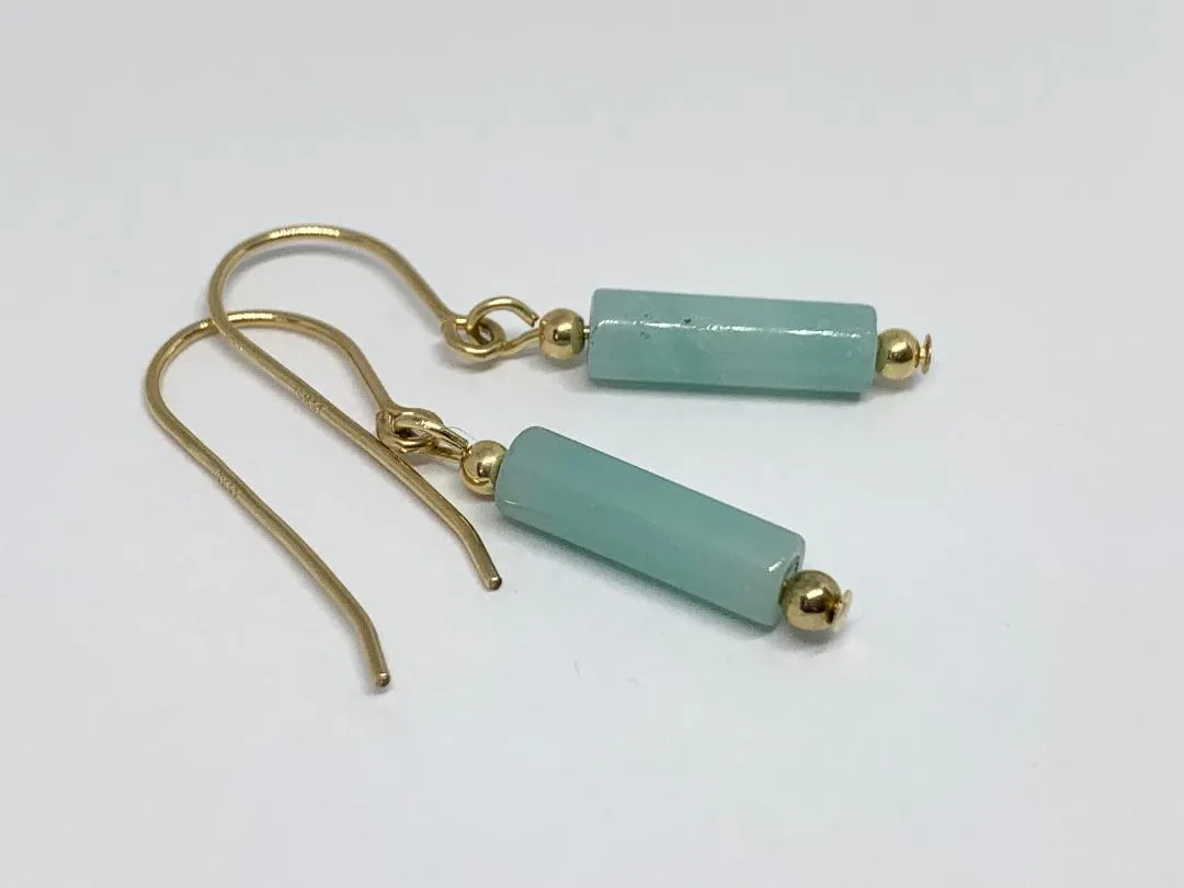 Gemstone Tube Earrings