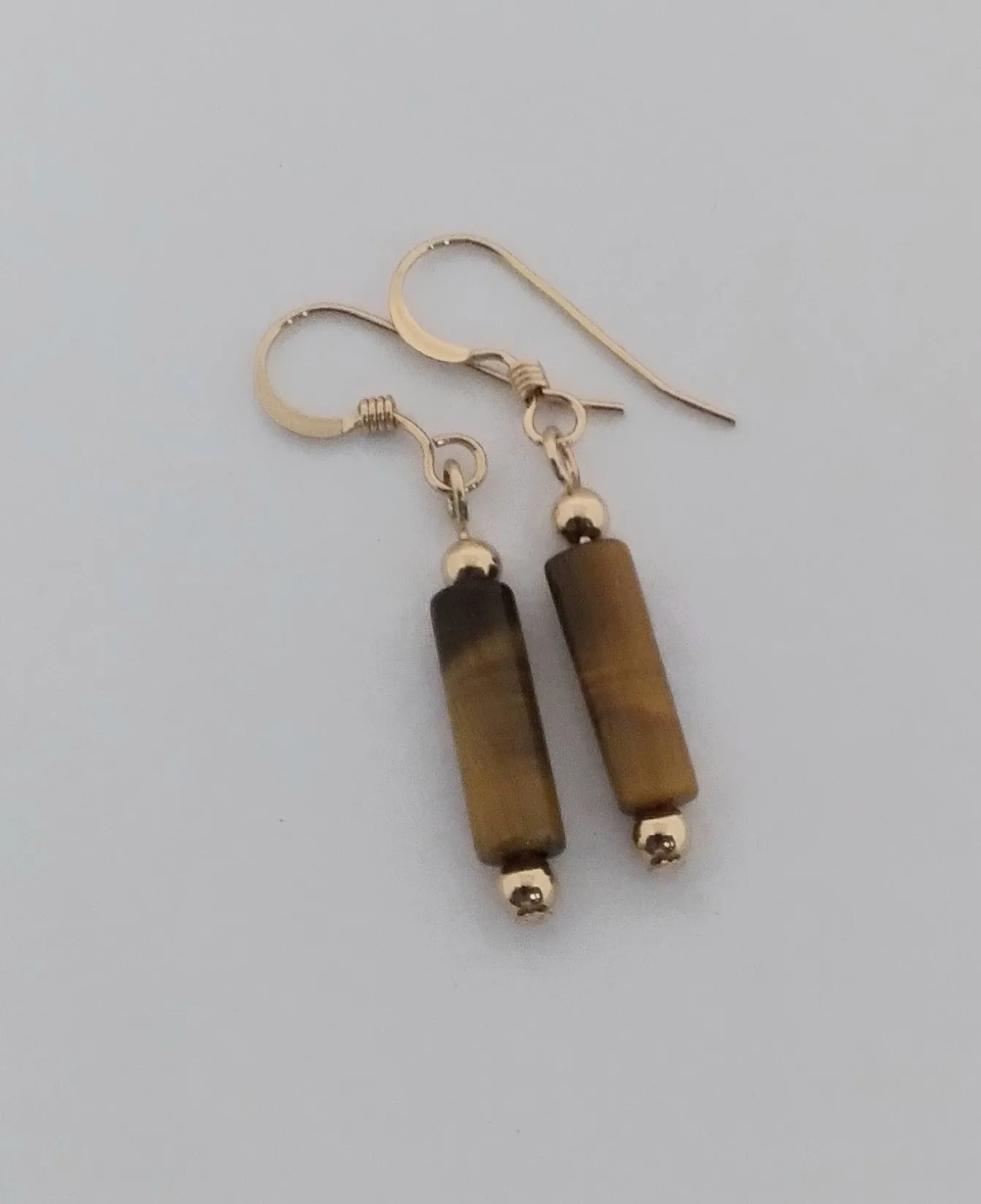 Gemstone Tube Earrings