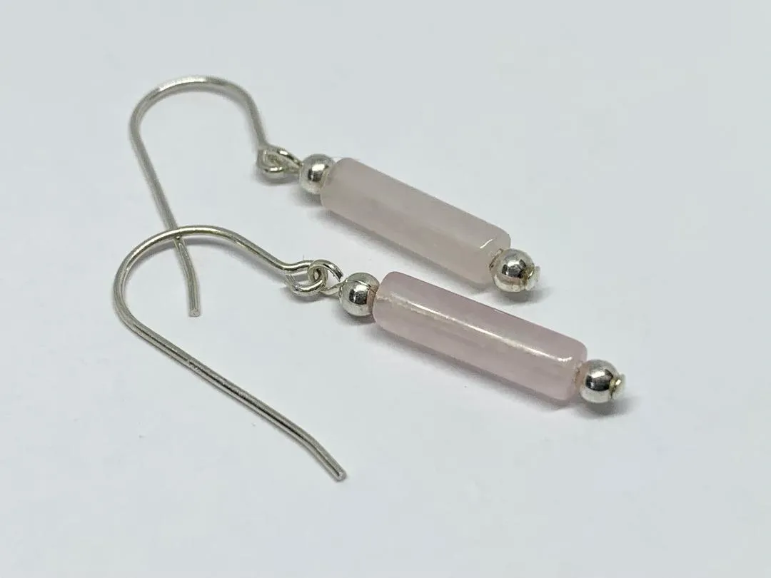 Gemstone Tube Earrings