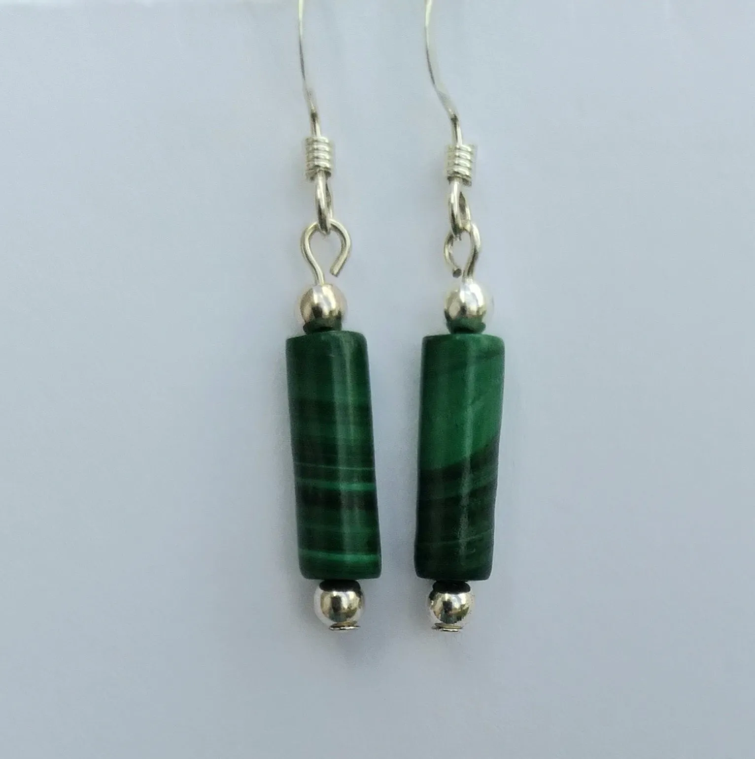 Gemstone Tube Earrings