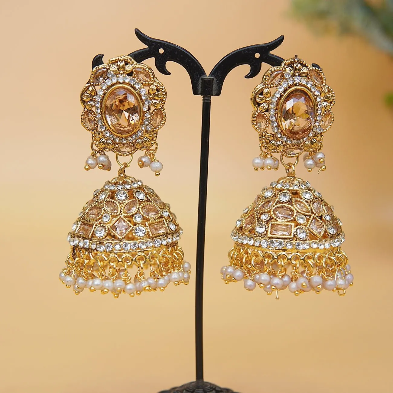 Gemstone Zirconia Jhumkey