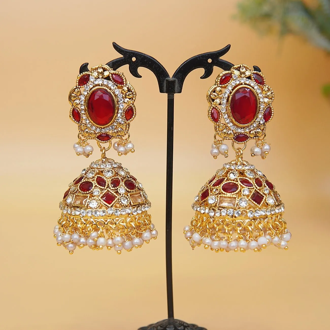 Gemstone Zirconia Jhumkey