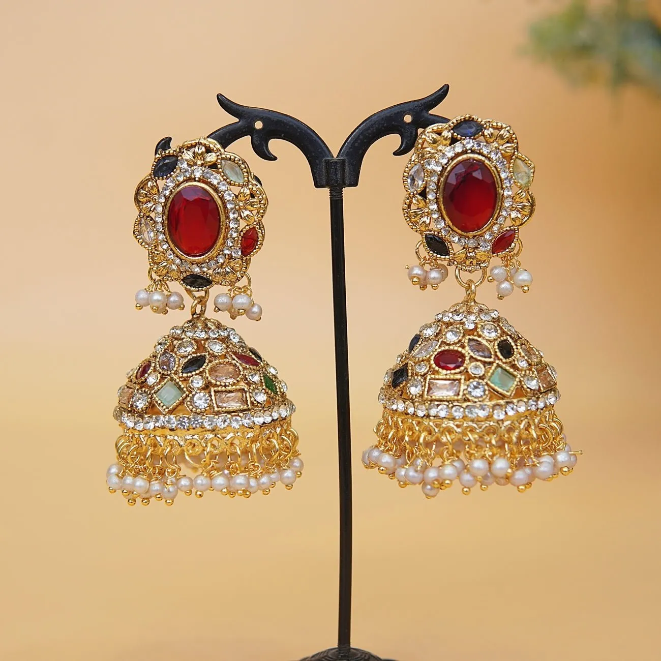 Gemstone Zirconia Jhumkey