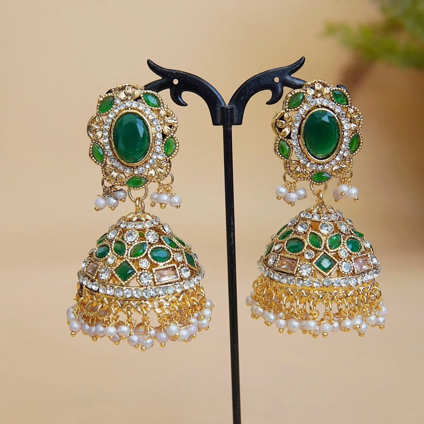 Gemstone Zirconia Jhumkey