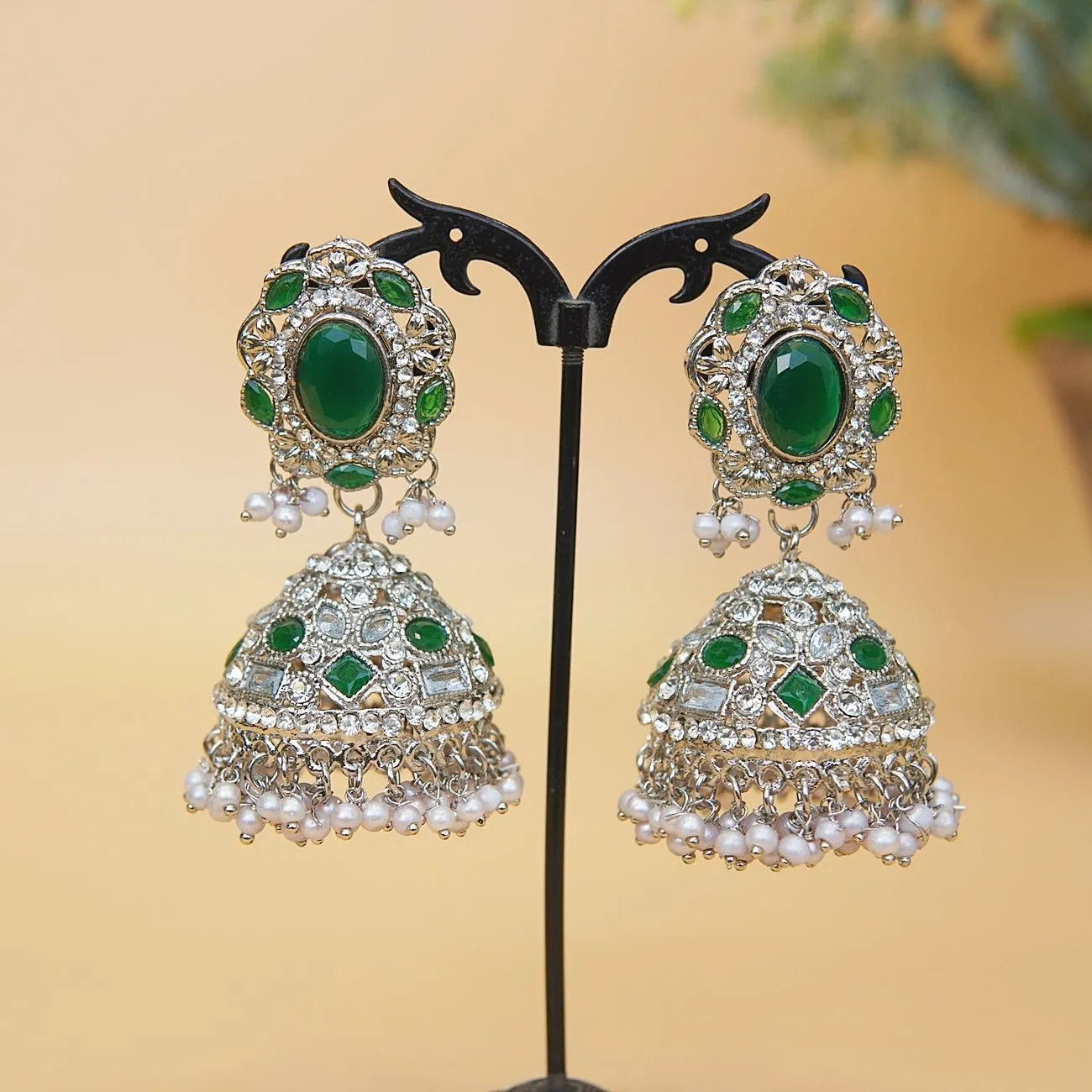 Gemstone Zirconia Jhumkey