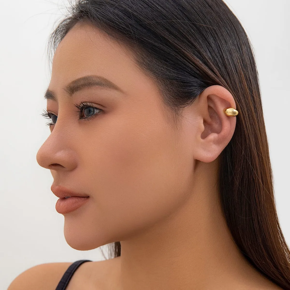 Geometric Gold Silver Plated Ear Cuff Earrings