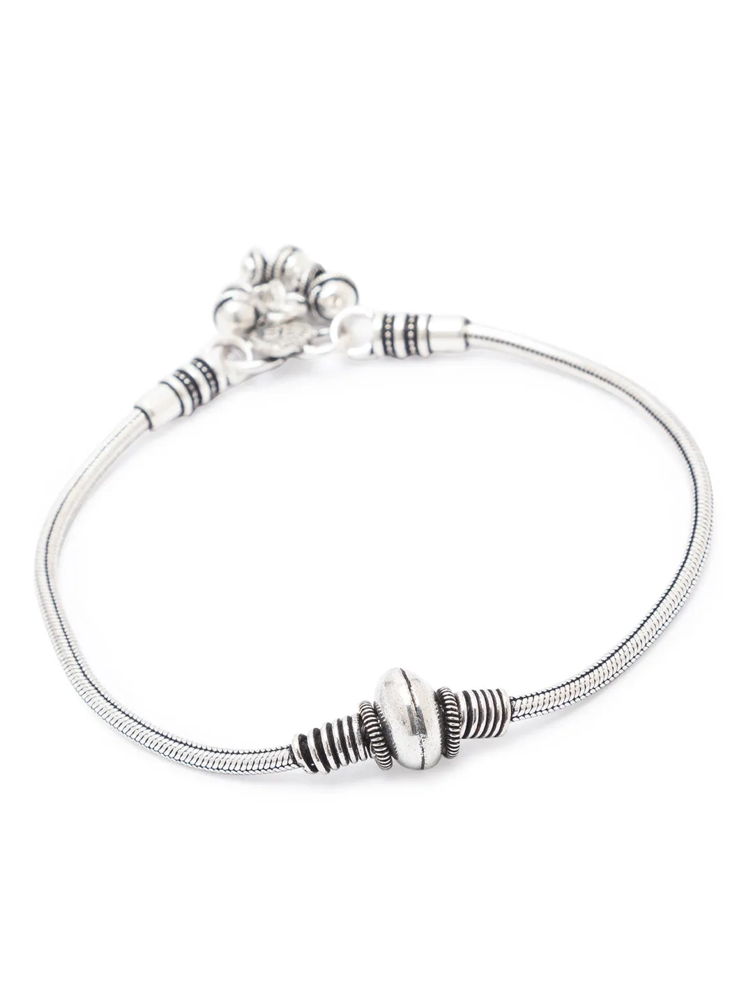 German Oxidised Silver Anklets Maharashtrian Payal Silver Plating Big Beads Ghungroo Foot Jewellery