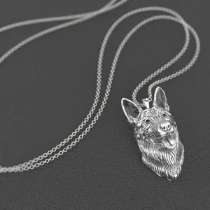 German Shepherd Breed Jewelry Face Pendant