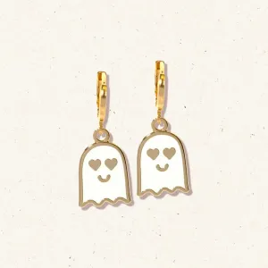 Ghostie Huggie Hoop Earrings in Gold