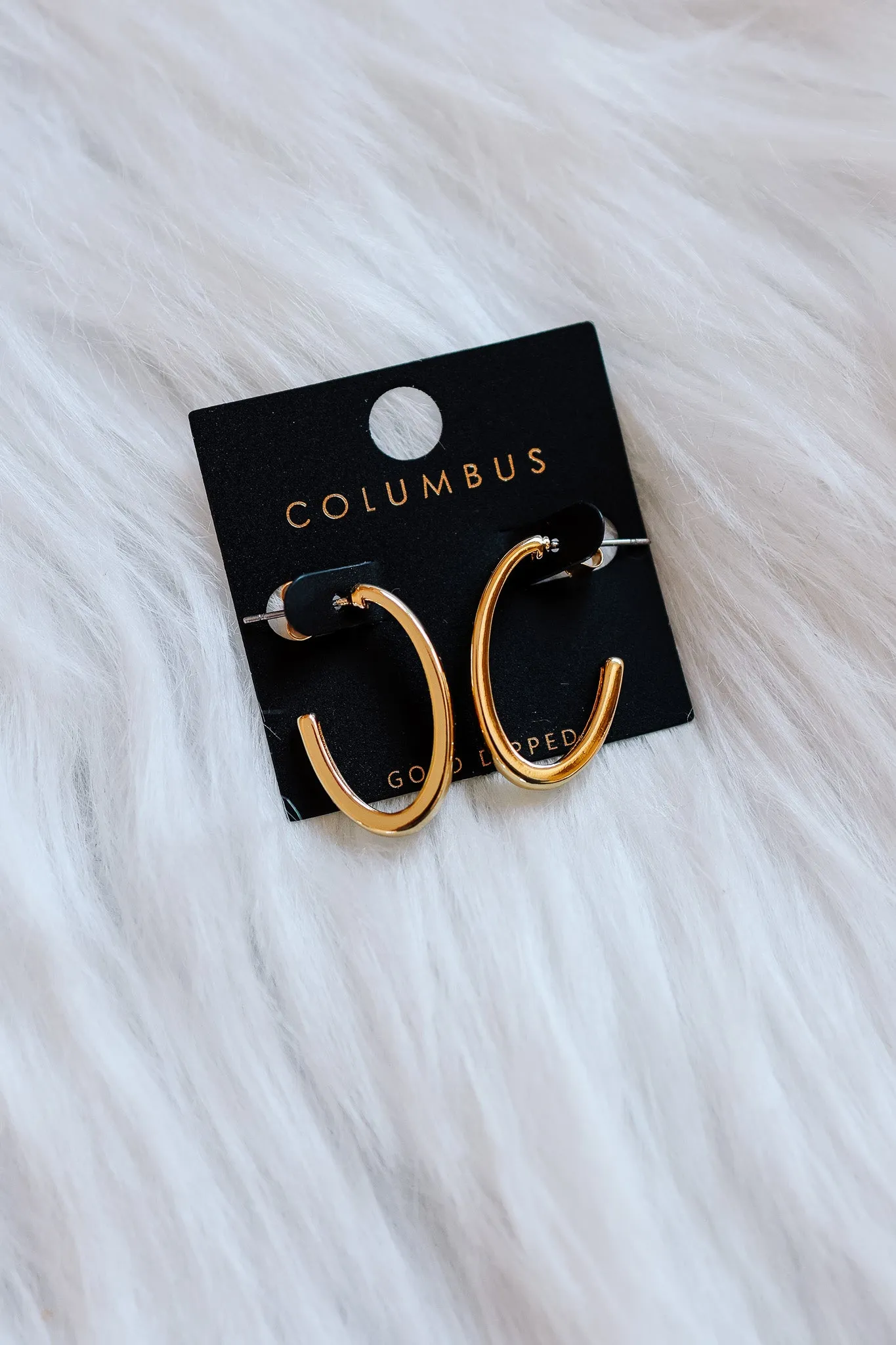 Gia Oval Hoop Earrings