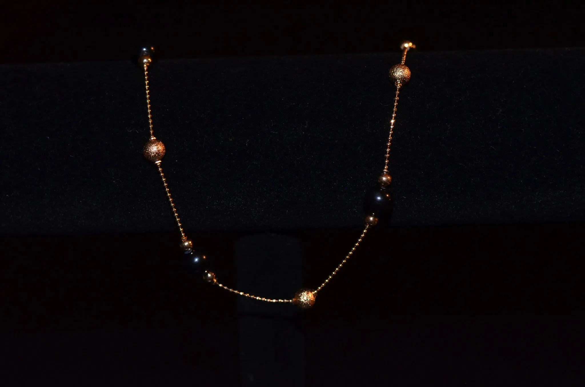 Gold ball anklet