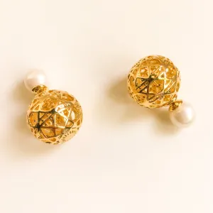 Gold Ball Earrings