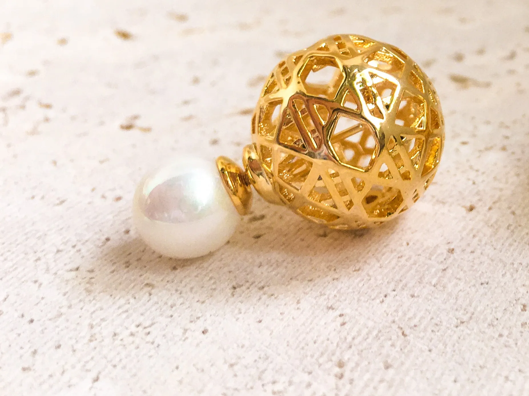 Gold Ball Earrings