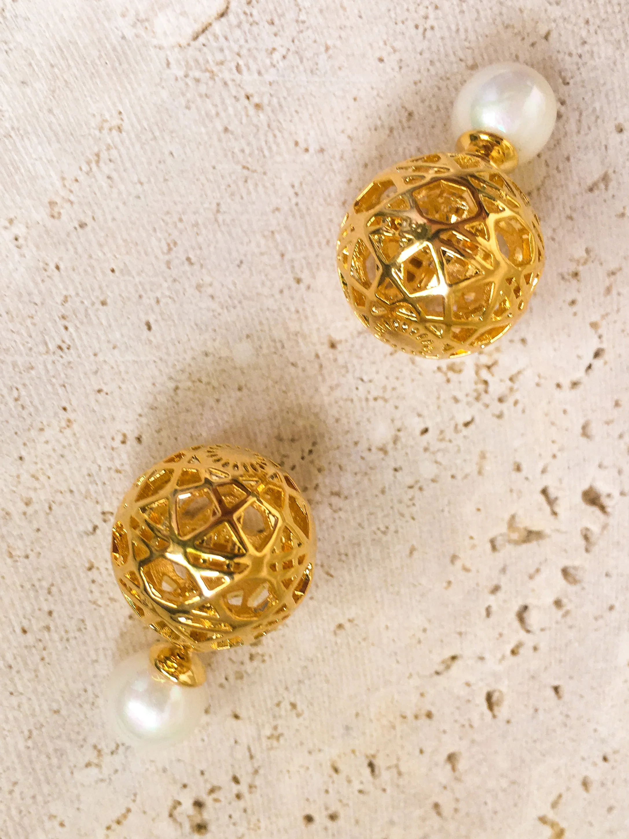 Gold Ball Earrings