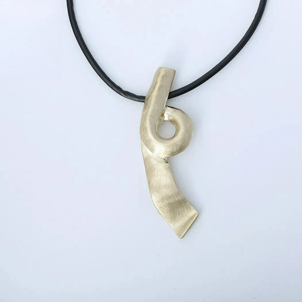 Gold Color Geometric Twisted Long Chains Necklace for Women Trending Products Pendants