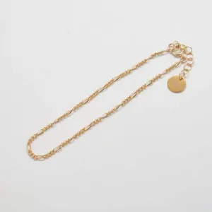 Gold Figaro Chain Bracelet