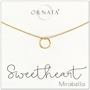 Gold Filled “Sweetheart" Necklace on Personalized Jewelry Card