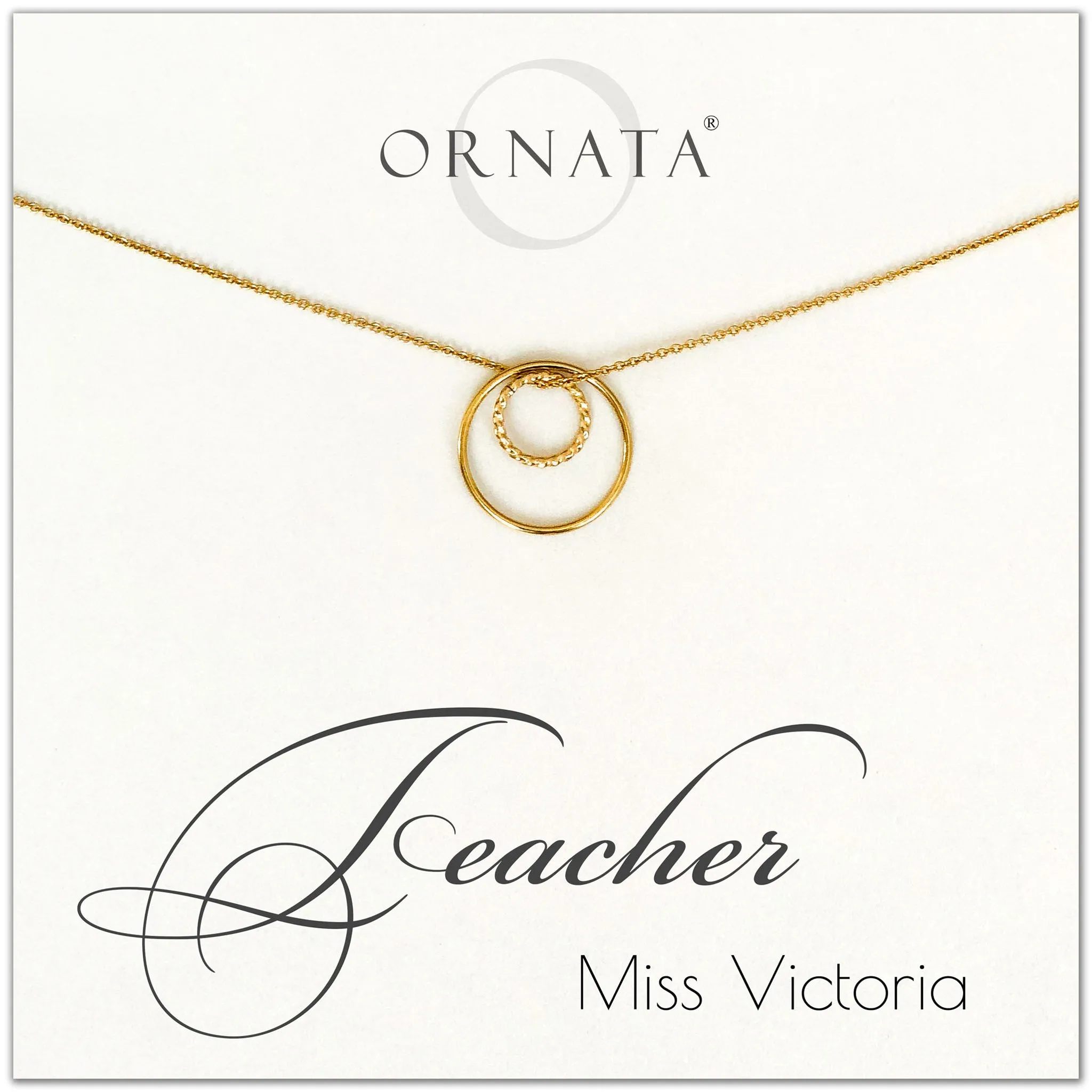 Gold Filled “Teacher” Necklace