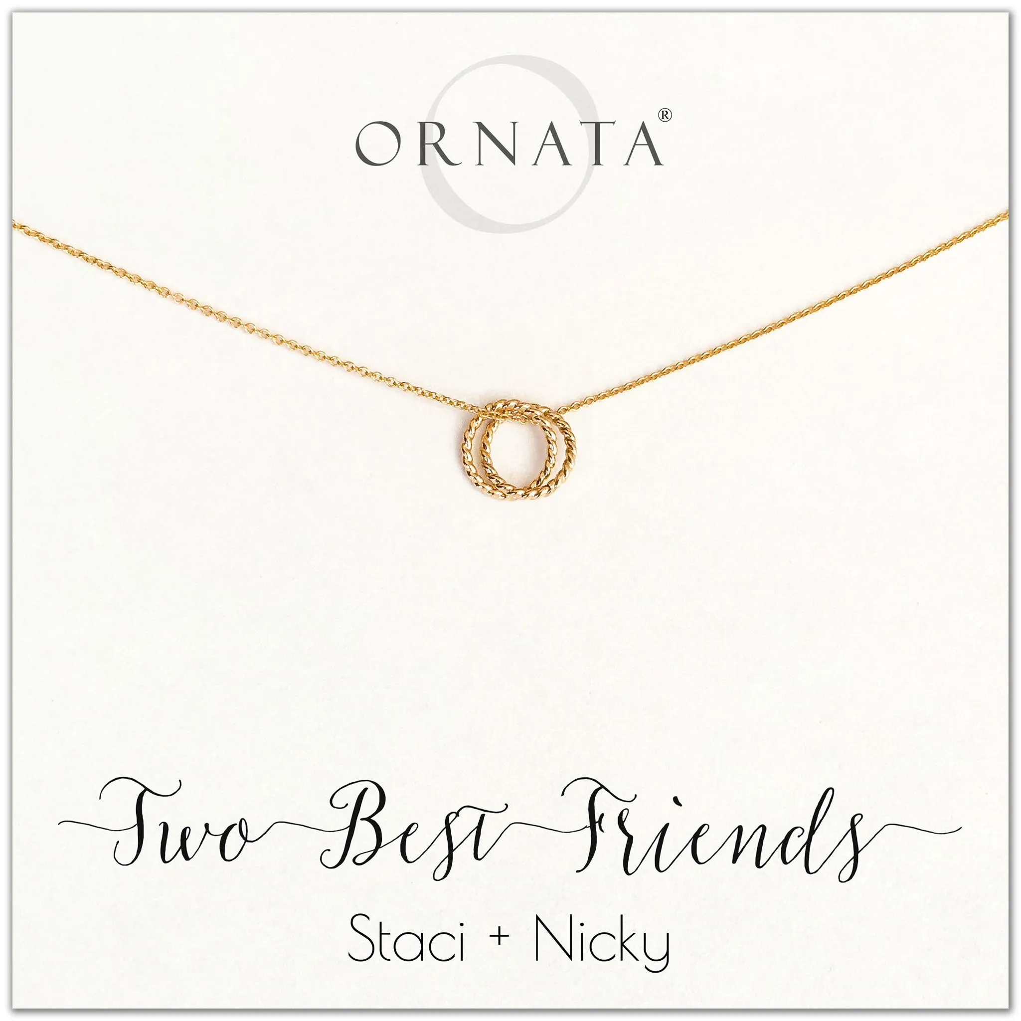 Gold Filled “Two Best Friends" Necklace | Small | Friends & Sisters