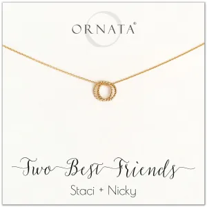 Gold Filled “Two Best Friends" Necklace | Small | Friends & Sisters