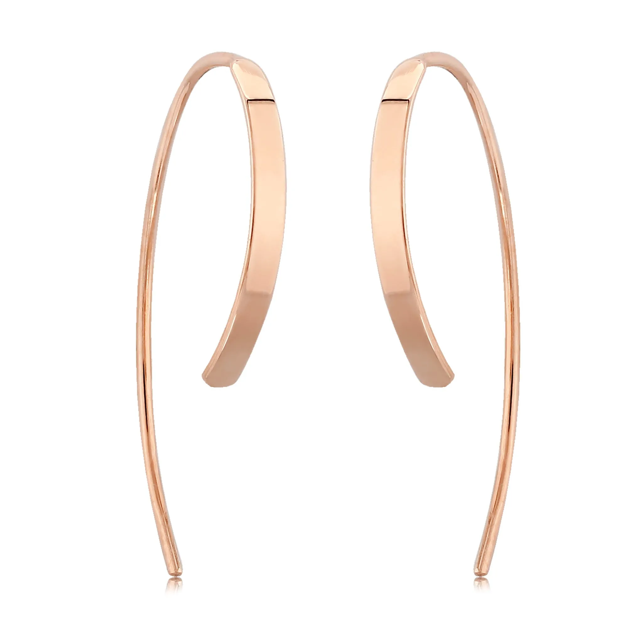 Gold Flat Sweep Cuff Earring