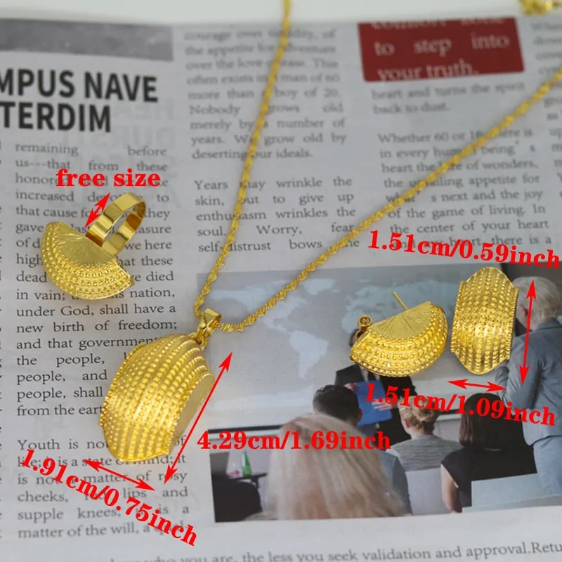 Gold Habesha jewelry sets