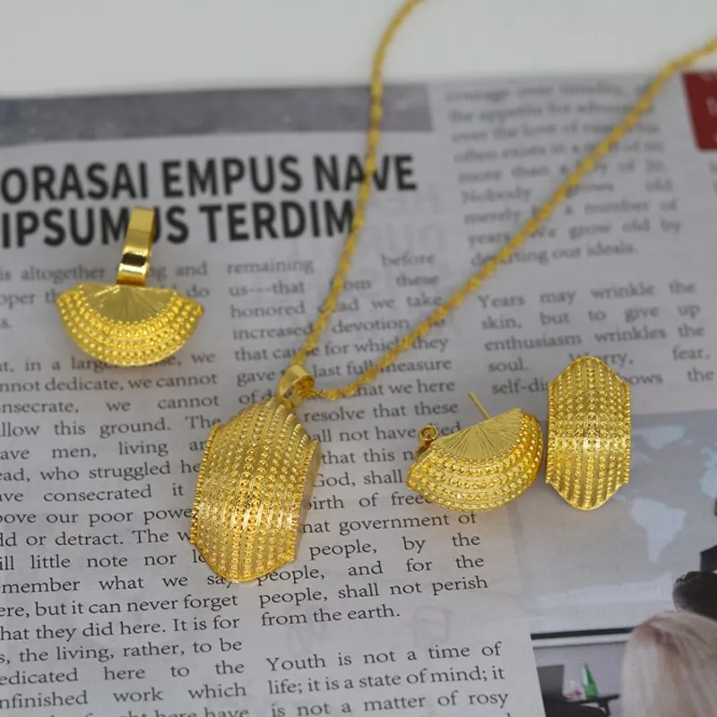 Gold Habesha jewelry sets