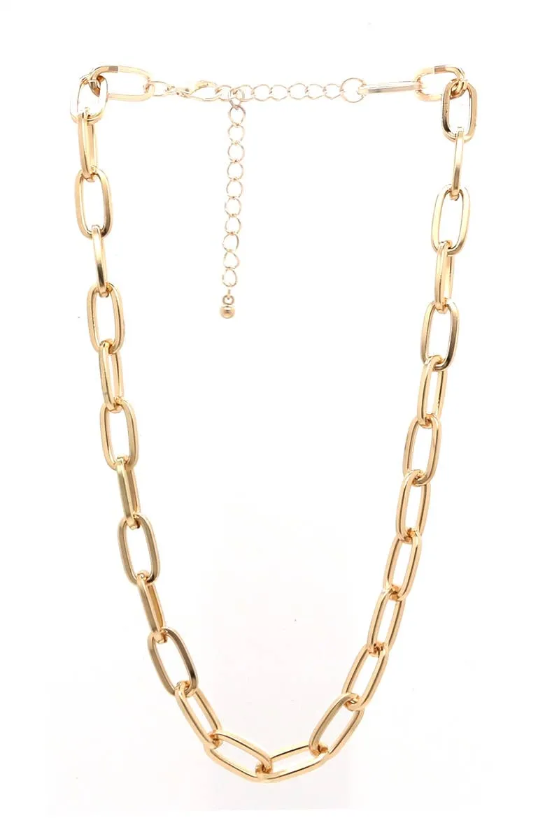 Gold Link Chain 16"-18" Necklace