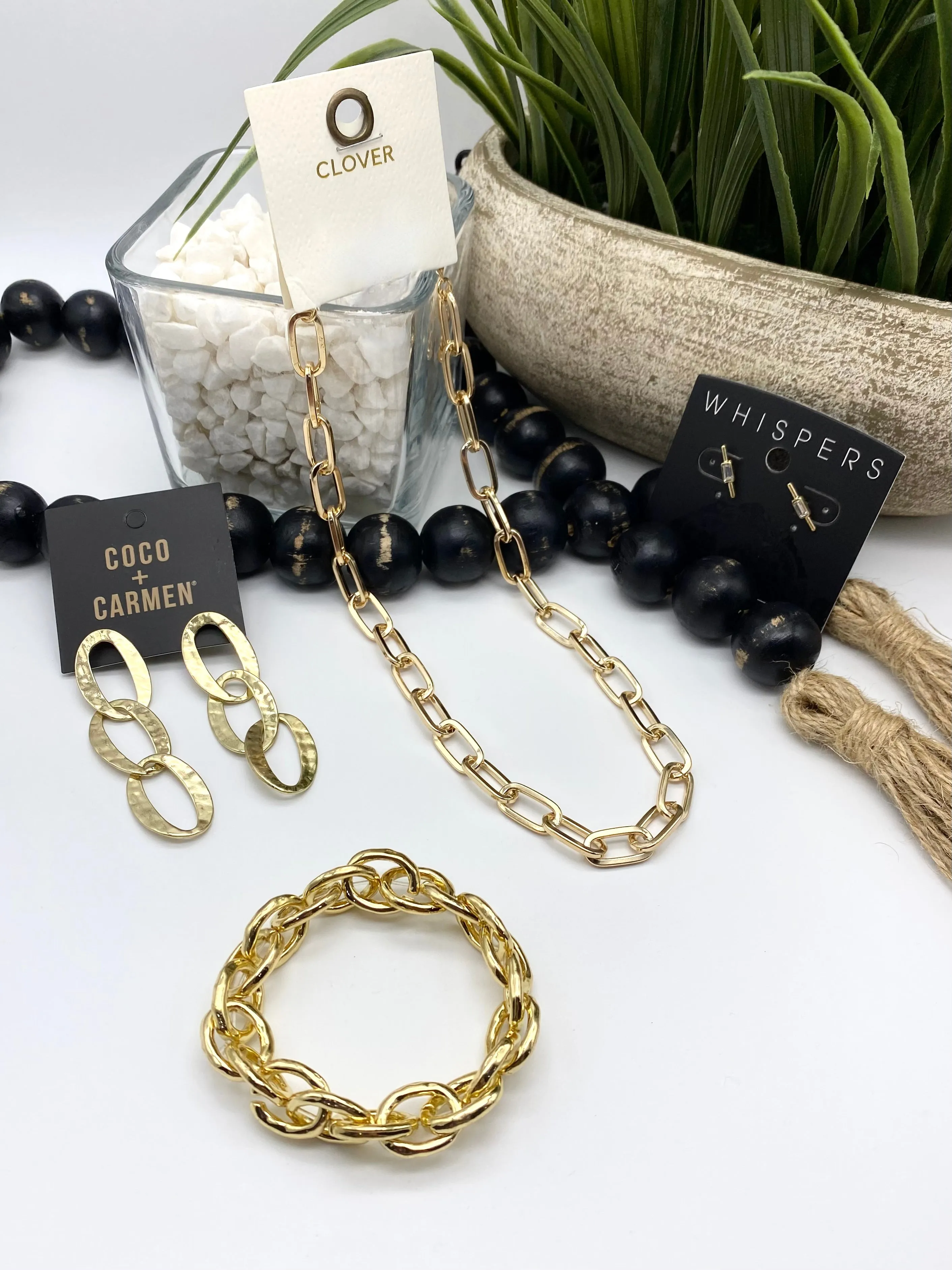 Gold Link Chain 16"-18" Necklace